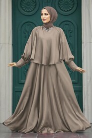  Plus Size Mink Hijab Wedding Gown 6051V - NEVA STYLE