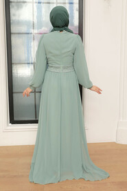  Plus Size Mint Muslim Evening Gown 5408MINT - 3