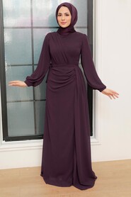  Plus Size Purple Modest Wedding Dress 5711MOR - NEVA STYLE