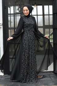  Plus Size Silver Muslim Evening Gown 5408GMS - 1