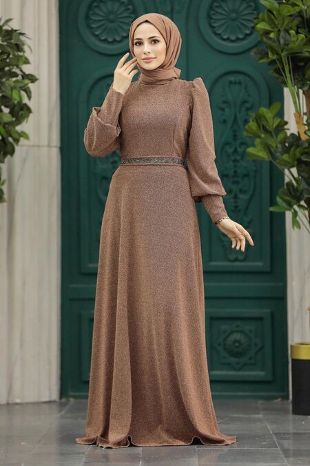  Plus Size Sunuff Colored Islamic Bridesmaid Dress 22172TB - NEVA STYLE