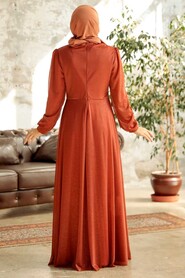  Plus Size Terra Cotta Muslim Prom Dress 50151KRMT - 3