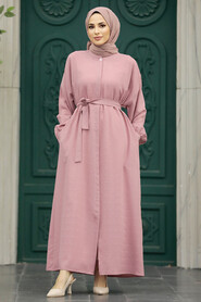  Powder Pink Hijab For Women Turkish Abaya 88861PD - 1