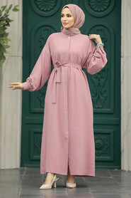  Powder Pink Hijab For Women Turkish Abaya 88861PD - 2