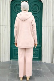  Powder Pink Hijab Knitwear Double Suit 25030PD - 3