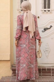  Powder Pink Long Sleeve Dress 279081PD - 3