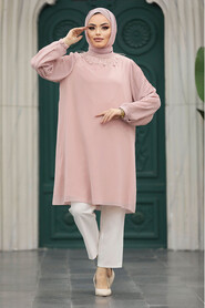 Neva Style - Powder Pink Modest Tops 24032PD - 1