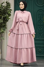  Powder Pink Muslim Dress 5194PD - 2
