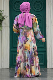  Purple Hijab For Women Dress 33095MOR - 3