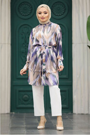 Neva Style - Purple Modest Tops 21066MOR - 1