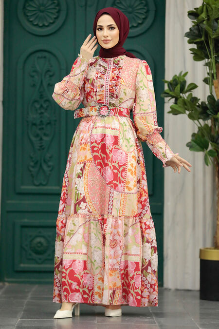  Red High Quality Dress 23340K - NEVA STYLE