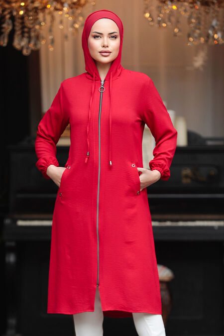  Red Women Coat 539K - NEVA STYLE