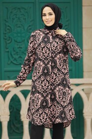  Salmon Pink Plus Size Tunic 11600SMN - 1