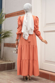  Salmon Pink Women Dress 5883SMN - 3