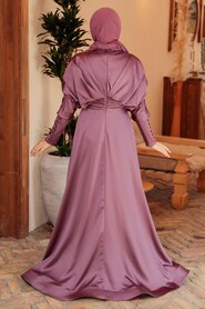  Satin Dark Dusty Rose Muslim Prom Dress 22470KGK - 3