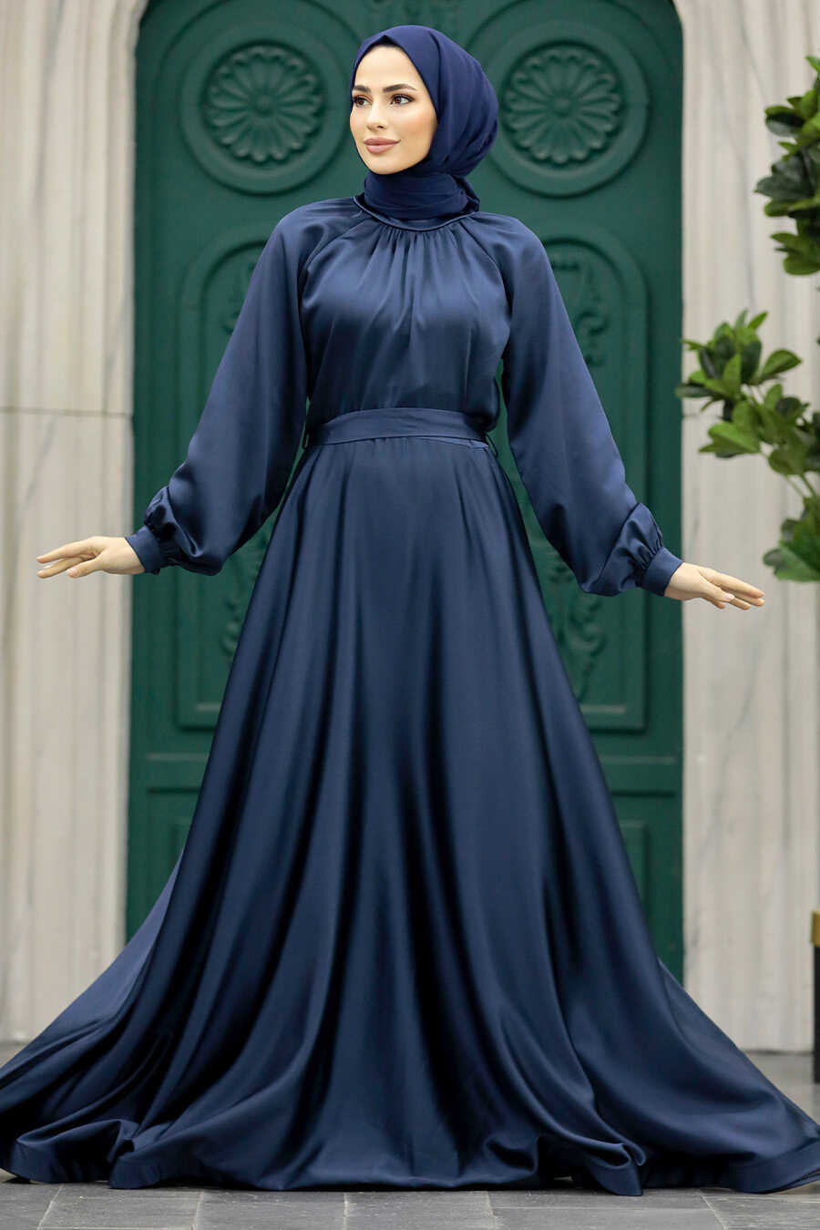DRESS MAXY SATIN CLOTH BACK ax2188r - Women clothes Axnari Fashion