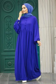  Sax Blue High Quality Dress 5922SX - NEVA STYLE