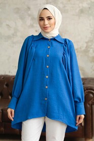  Sax Blue Hijab For Women Tunic 1136SX - 1