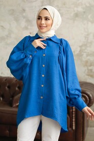  Sax Blue Hijab For Women Tunic 1136SX - 3