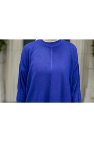  Sax Blue Hijab Knitwear Tunic 18441SX - 2