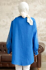  Sax Blue Hijab Tunic 11351SX - 3