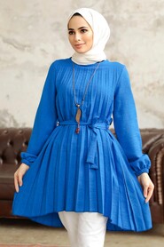  Sax Blue Hijab Turkish Tunic 41233SX - 1