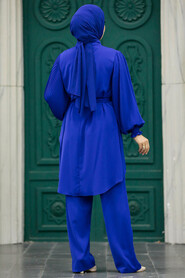  Sax Blue Islamic Clothing Dual Suit 5923SX - 3