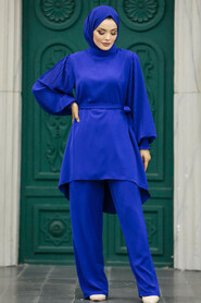  Sax Blue Islamic Clothing Dual Suit 5923SX - 1