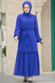  Sax Blue Long Dress 12443SX - 1