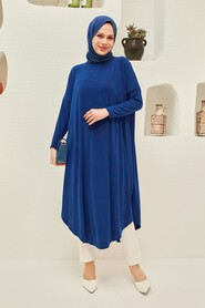  Sax Blue Long Sleeve Tunic 17350SX - 1