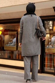  Smoke Color Knitwear Muslim Dual Suit 33450FU - 2