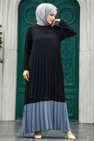  Smoke Color Long Hijab Dress 7684FU - 1