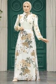  Stone Islamic Clothing Dress 27940TAS - 2