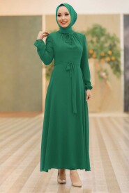  Stylish Almond Green Hijab Dress 27922CY - NEVA STYLE