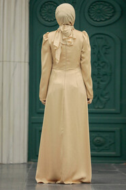  Stylish Biscuit Muslim Bridesmaid Dress 40773BS - 3