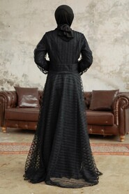  Stylish Black Islamic Clothing Prom Dress 38920S - 3