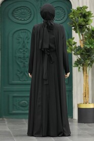  Stylish Black Islamic Evening Gown 379300S - 3
