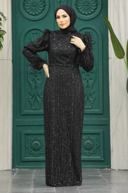  Stylish Black Muslim Evening Dress 23210S - 2