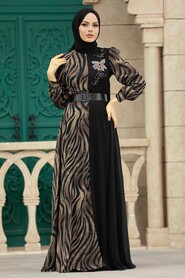  Stylish Brown Hijab Wedding Dress 39053KH - 2