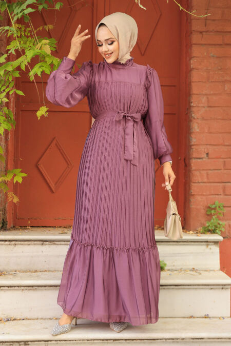  Stylish Dusty Rose Islamic Clothing Engagement Dress 39651GK - NEVA STYLE