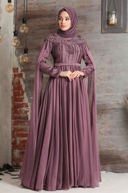  Stylish Dusty Rose Islamic Engagement Gown 21901GK - 1