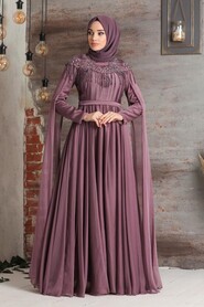 Stylish Dusty Rose Islamic Engagement Gown 21901GK - 2
