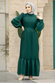  Stylish Emerald Green Islamic Clothing Engagement Dress 39651ZY - 1