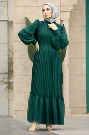 Stylish Emerald Green Islamic Clothing Engagement Dress 39651ZY - 2