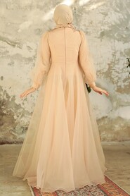  Stylish Gold Muslim Bridal Dress 22571GOLD - 2
