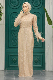  Stylish Gold Muslim Evening Dress 23210GOLO - 2