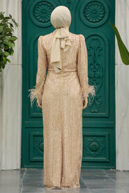  Stylish Gold Muslim Evening Dress 23210GOLO - 1