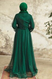  Stylish Green Hijab Evening Dress 22061Y - 2