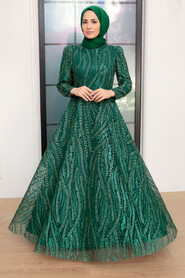  Stylish Green Muslim Evening Dress 22661Y - 1
