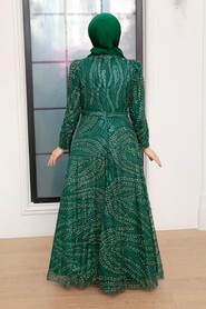  Stylish Green Muslim Evening Dress 22661Y - 2